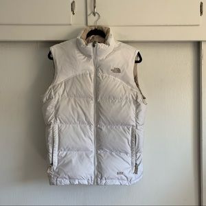 White North Face Vest - Girls XL